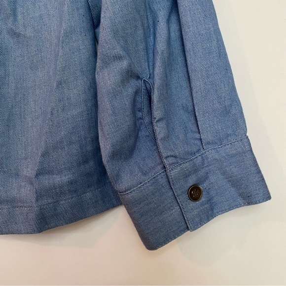 Maven West‎ Blue Denim Lace-Up Blouse S Casual Streetwear Normcore Loose Fit - Picture 10 of 10